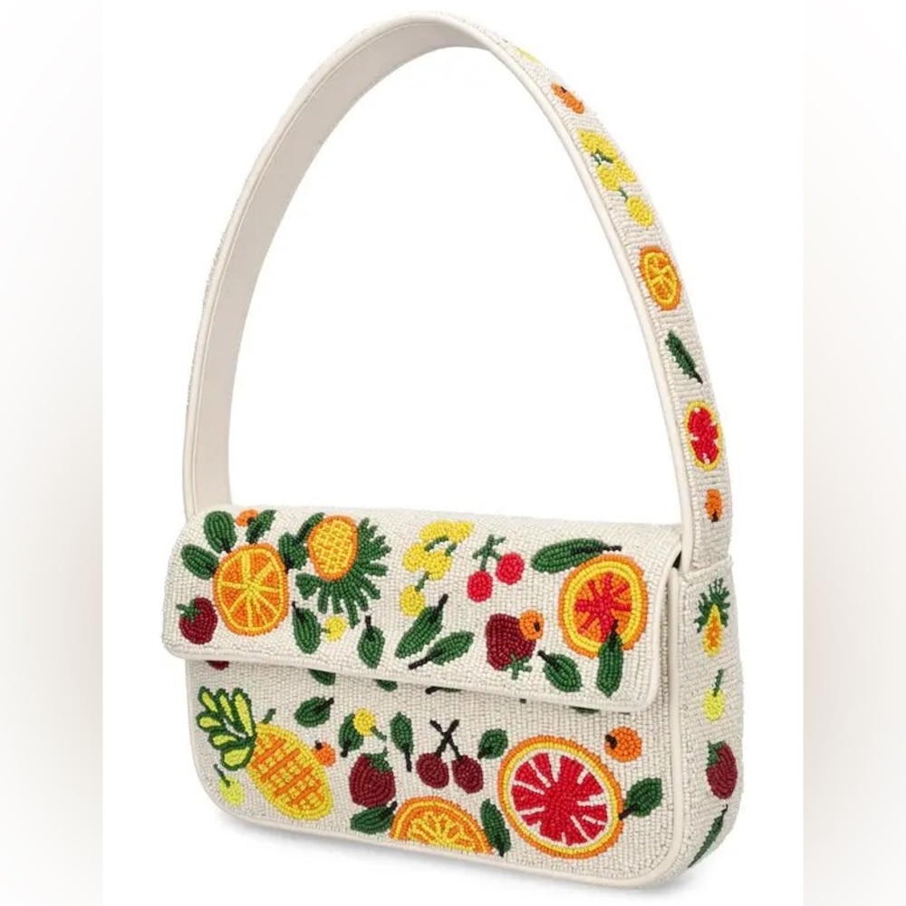 STAUD Tommy Beaded Bag Fruit Salad Purse NEW with Tags - Picture 5 of 16